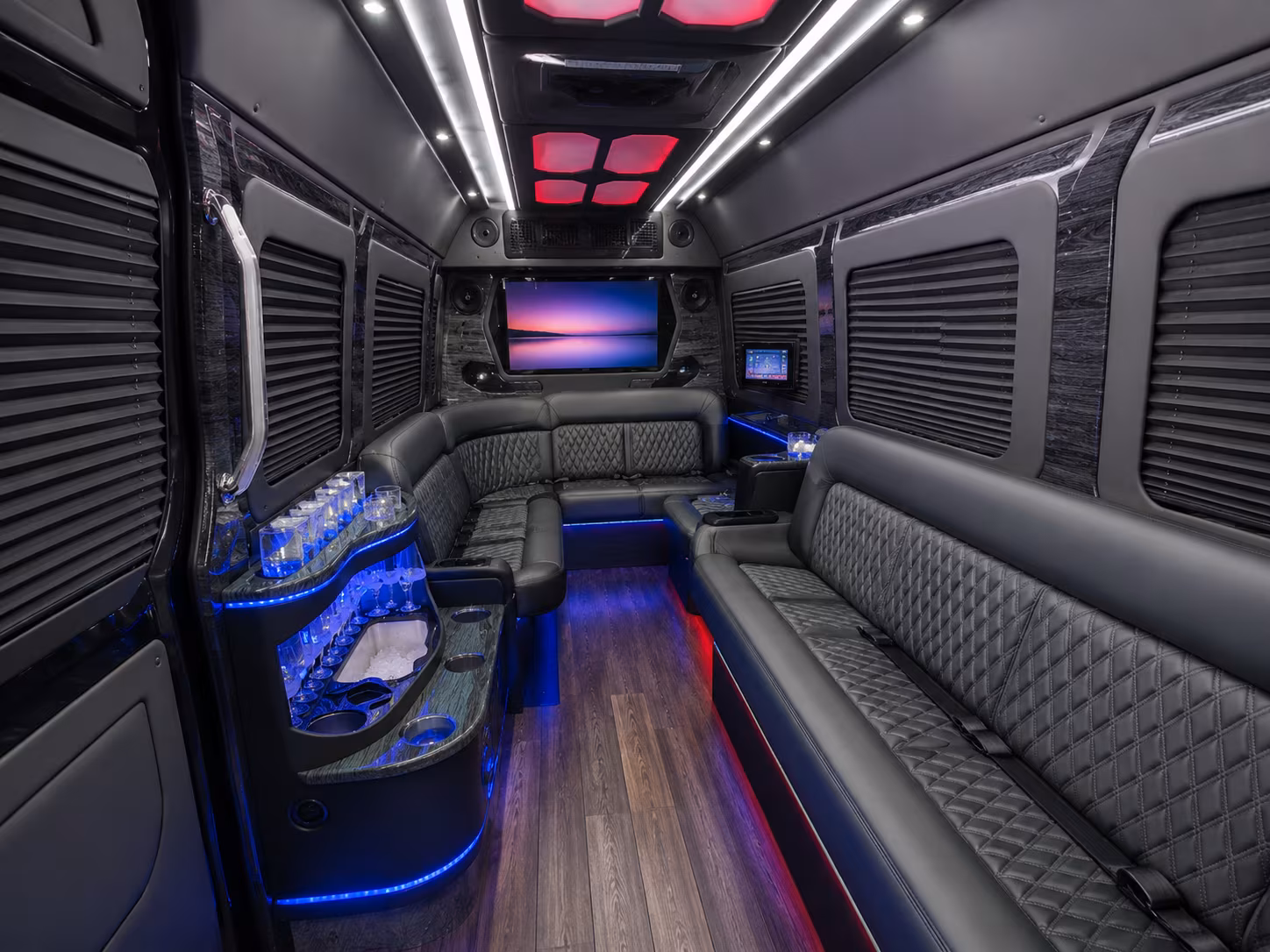 olathe 25 passenger party bus interior