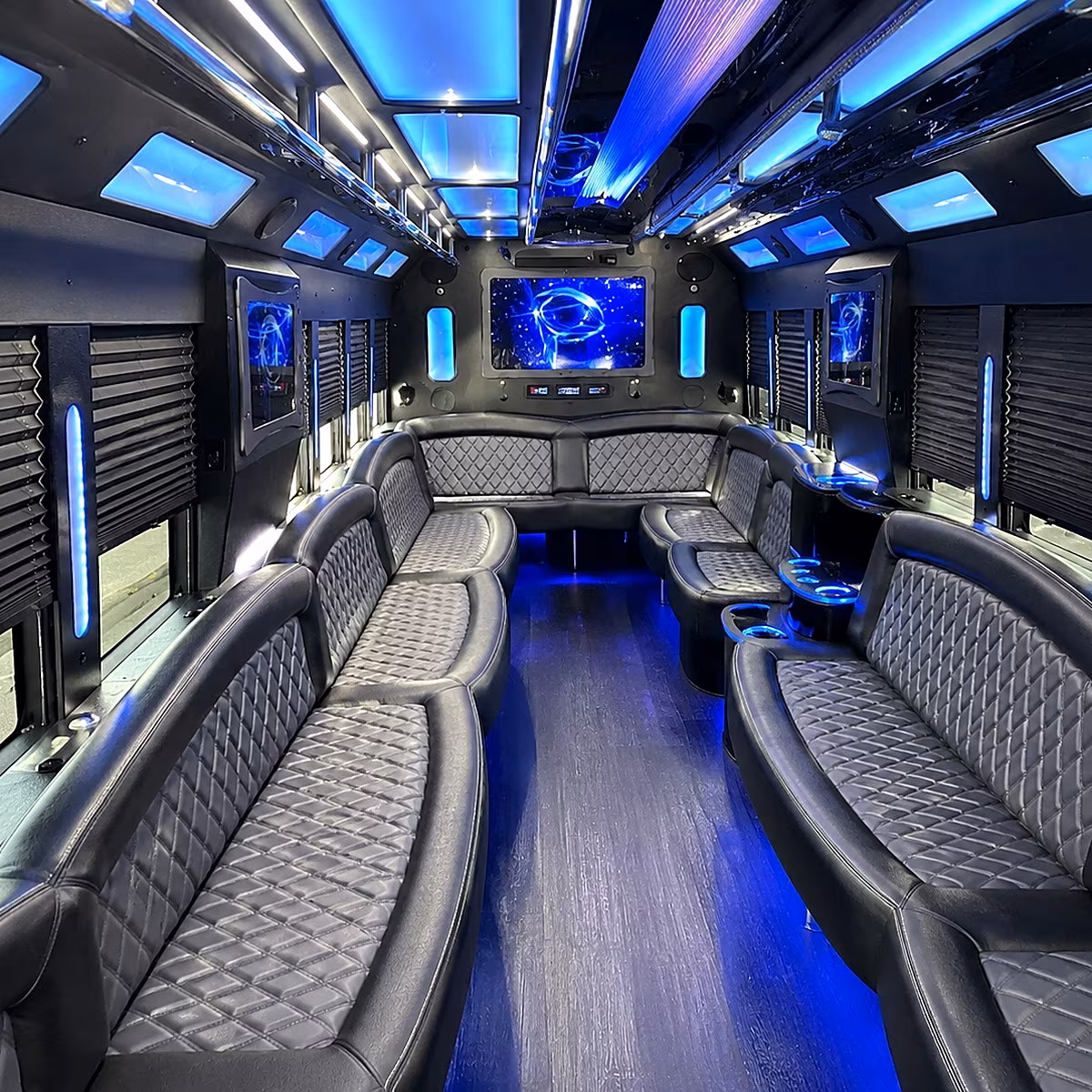 olathe 50 passenger party bus interior