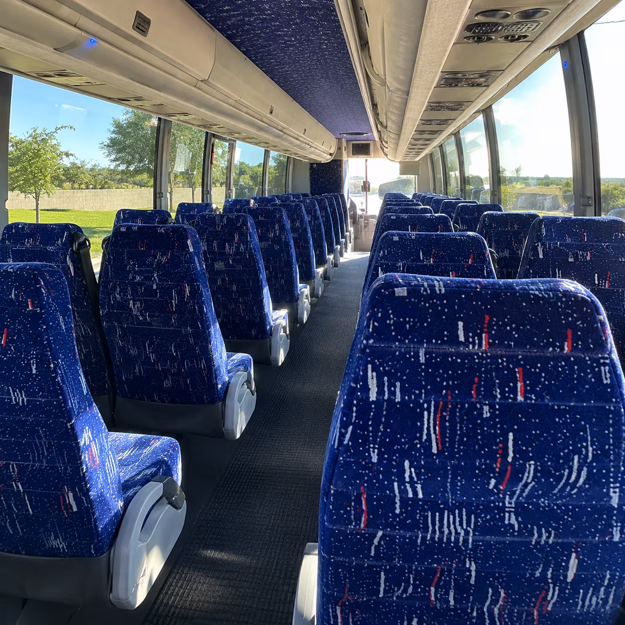 olathe 56 passenger charter bus interior