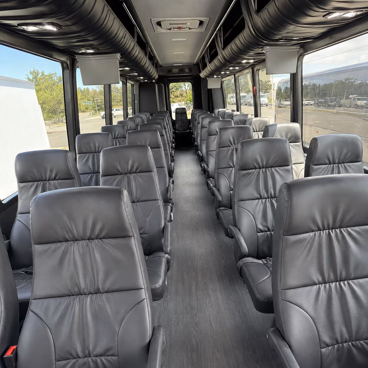 shuttle buses for olathe wedding guests between hotels and venues